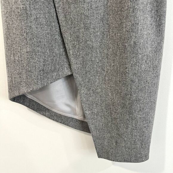 Mugler Paris Asymmetric 100% Wool Mini Pencil Skirt size 36/4 - Picture 3 of 14